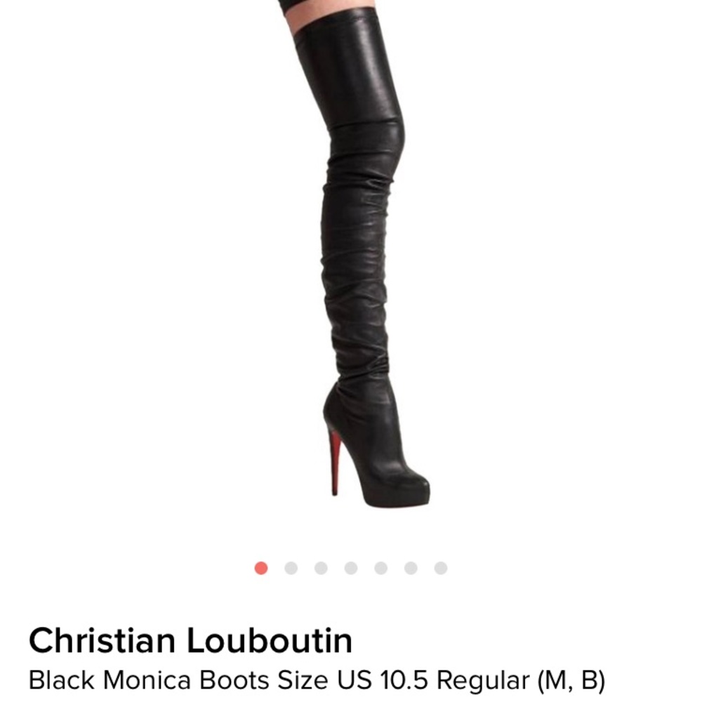 Christian Louboutin  Blk “Monique” 140 OTK boots